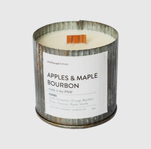 Load image into Gallery viewer, Apples &amp; Maple Bourbon Wood Wick Rustic Farmhouse Soy Candle