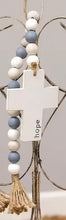 Load image into Gallery viewer, Faith, Hope &amp; Blessed Beaded Cross