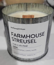Load image into Gallery viewer, Farmhouse Streusel Wood Wick Rustic Farmhouse Soy Candle