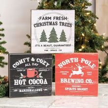 Load image into Gallery viewer, Vintage Christmas Ad Signs