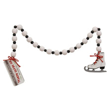 Load image into Gallery viewer, Black &amp; White Ice Skate Rental Beaded Garland