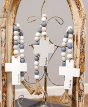 Load image into Gallery viewer, Faith, Hope &amp; Blessed Beaded Cross