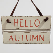 Load image into Gallery viewer, Hello Autumn Wood Sign
