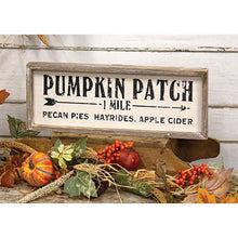 Load image into Gallery viewer, Pumpkin Patch 1 Mile Framed Sign