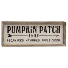 Load image into Gallery viewer, Pumpkin Patch 1 Mile Framed Sign