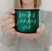 Load image into Gallery viewer, Santa is Judging You Mug