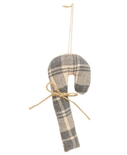 Load image into Gallery viewer, Christmas Plaid Fabric Candy Cane Ornaments