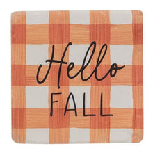 Load image into Gallery viewer, Fall Gingham Resin Coasters